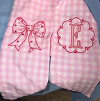 Scalloped with Hearts Monogram  Frame Machine Embroidery Design 3 Sizes Classic Preppy