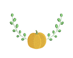 Pumpkin & Fig Ivy Monogram Frame, Embroidery Design, PES++ Digital Download, 4 Sizes