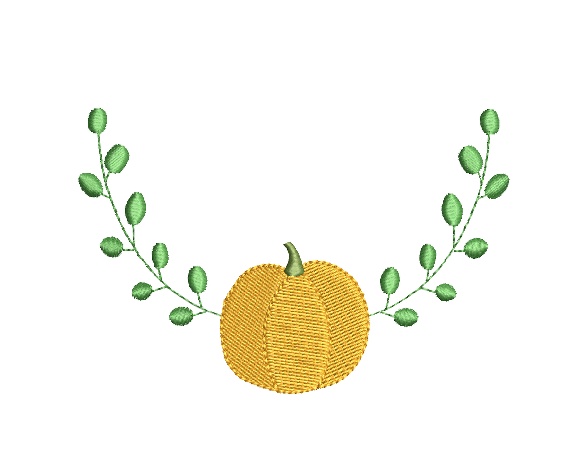 Pumpkin & Fig Ivy Monogram Frame, Embroidery Design, PES++ Digital Download, 4 Sizes