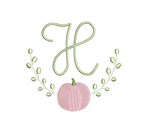 Pumpkin & Fig Ivy Monogram Frame, Embroidery Design, PES++ Digital Download, 4 Sizes