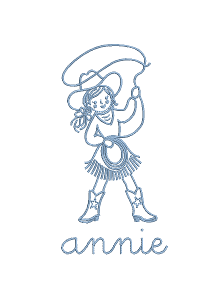 Cowgirl Kid Vintage, Machine Embroidery Design, Instant Download