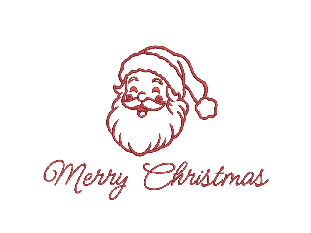 Santa Embroidery Design, Vintage Santa Outline, Christmas Embroidery Designs, Embroidery Machine Design, Digital Instant Download