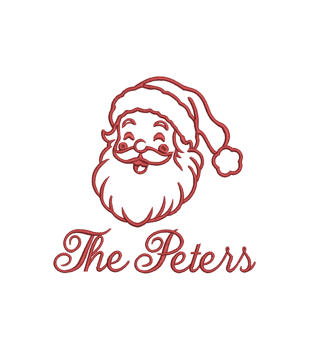 Santa Embroidery Design, Vintage Santa Outline, Christmas Embroidery Designs, Embroidery Machine Design, Digital Instant Download