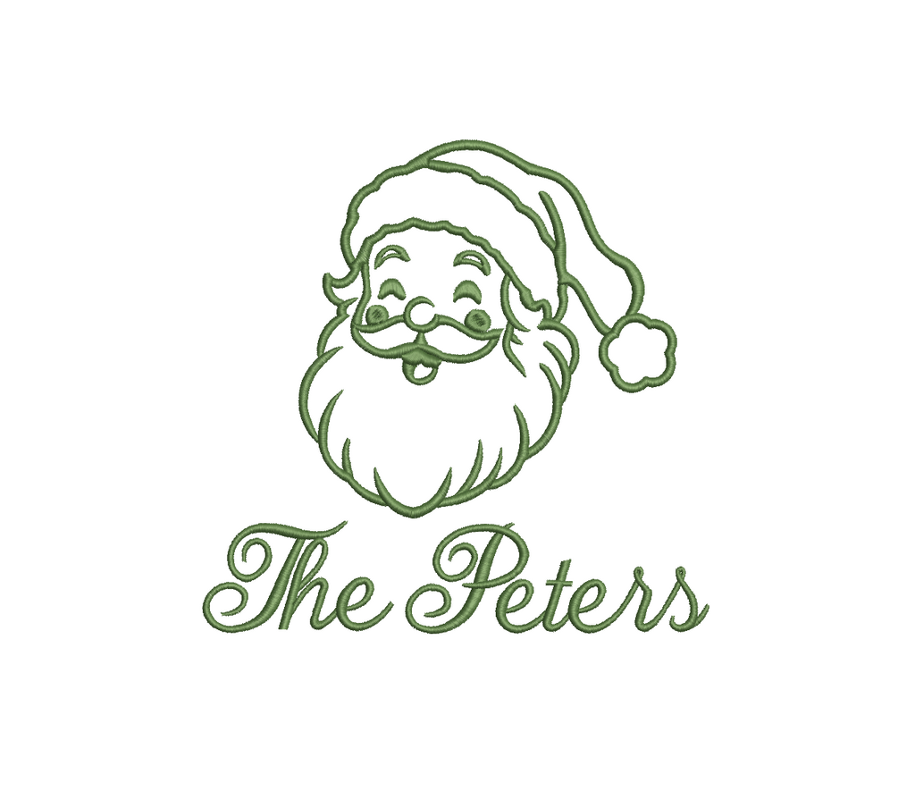 Santa Embroidery Design, Vintage Santa Outline, Christmas Embroidery Designs, Embroidery Machine Design, Digital Instant Download