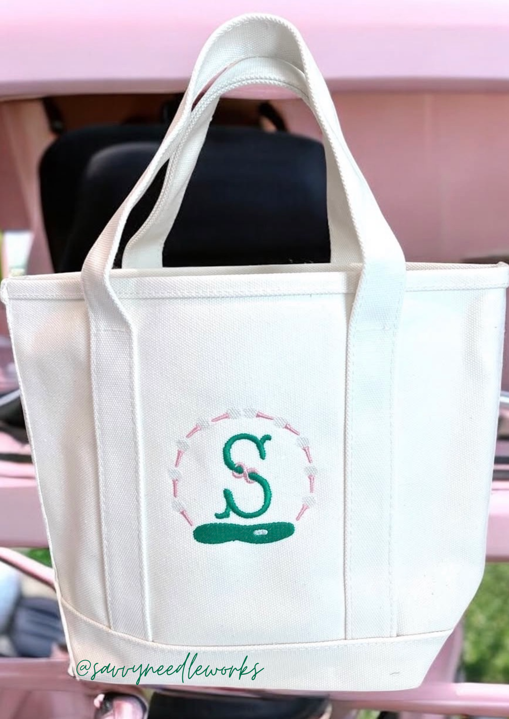Golf Monogram Frame Preppy Design for Machine Embroidery, 3 Sizes PES DST JEF++ Incl Digital Instant Download