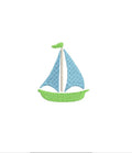 Sailboat Machine Embroidery Design 4 Sizes  Instant Digital Download