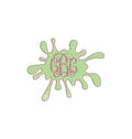 Paint Splatter Monogram Name Frame Embroidery Design Machine Embroidery Design PES DST JEF++ included in Digital Download