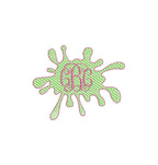 Paint Splatter Monogram Name Frame Embroidery Design Machine Embroidery Design PES DST JEF++ included in Digital Download