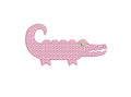 Alligator Sketch Style 5 Sizes Beanstitch Outline Machine Embroidery Design PES DST JEF Incl In Instant Digital Download