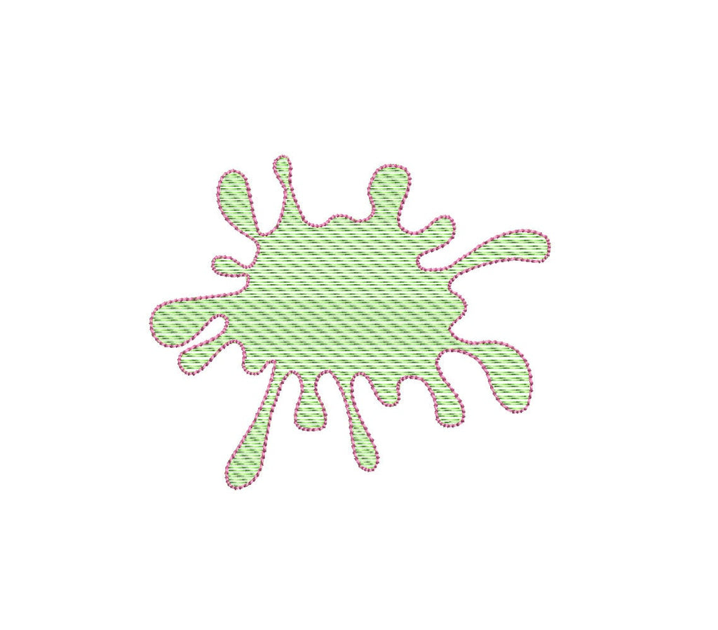 Paint Splatter Monogram Name Frame Embroidery Design Machine Embroidery Design PES DST JEF++ included in Digital Download