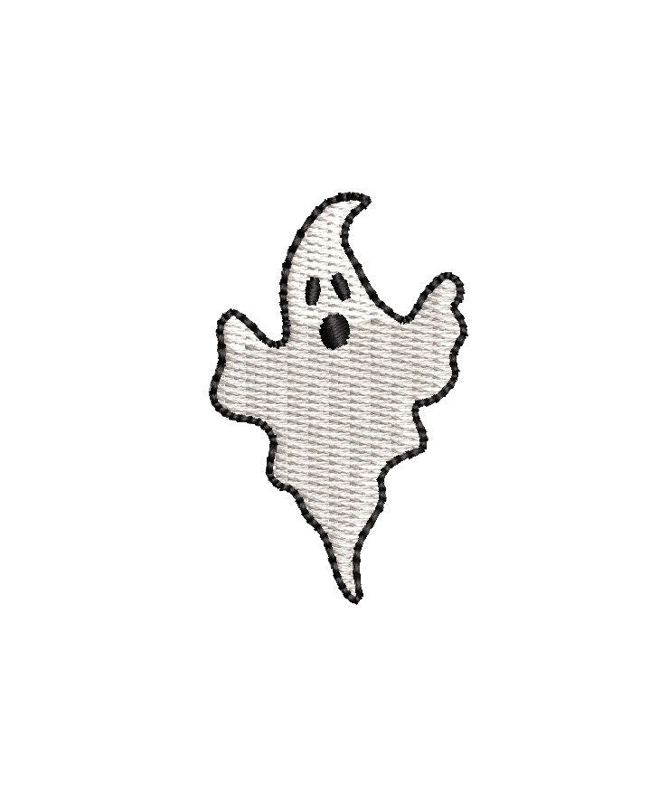 Flying Halloween Wavy Ghost 8 Sizes Machine Embroidery Design PES DST JEF Included In Digital Download