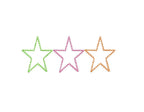 Star Trio Chain Style 3 Color Machine Embroidery Design