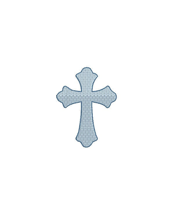 Christian Cross Outlined Embroidery Design Easter Christmas Mini-Cross Cross Baby Machine Design Instant Download Includes PES DST JEF