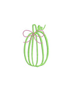 Mini-Pumpkins Open Style with Optional Bows Machine Embroidery Design PES JEF DST++ Included In Digital Download