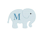 Baby Elephant Sketch Design 3 Sizes Classic Preppy Machine Embroidery Design PES DST JEF Digital Download