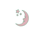 Man In The Moon 6 Sizes Classic Preppy Baby Boy Baby Girl Machine Embroidery Design PES DST JEF Included In Digital Instant Download