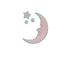 Man In The Moon 6 Sizes Classic Preppy Baby Boy Baby Girl Machine Embroidery Design PES DST JEF Included In Digital Instant Download