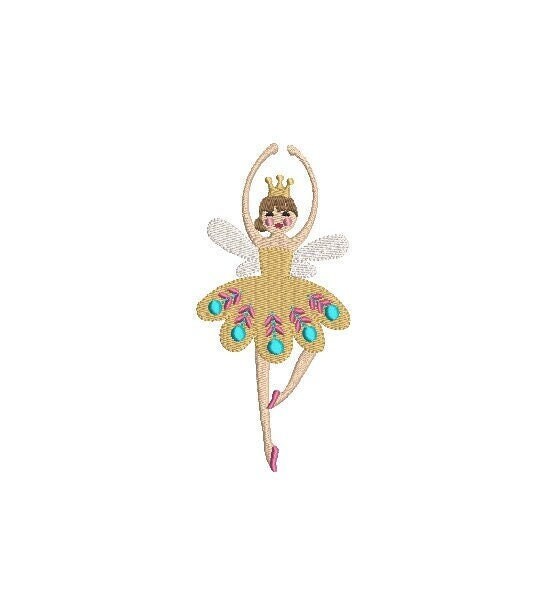 Nutcracker Sugar Plum Fairy Ballerina 5 Sizes Machine Embroidery Design PES DST JEF Included