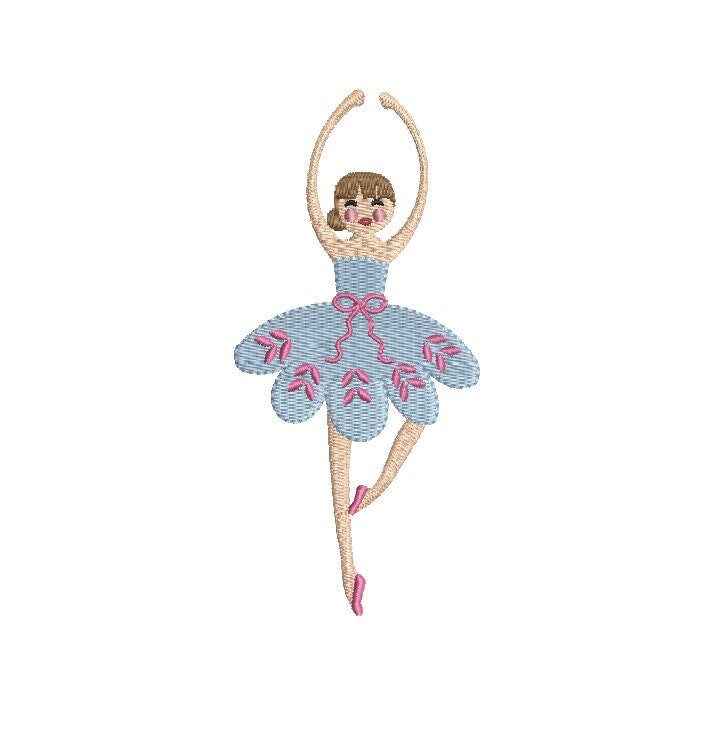 Ballerina 3 Sizes Classic Ballet Dance Machine Embroidery Design PES DST JEF Included