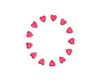 Hearts Valentine Monogram Frame Sizes Classic Preppy Machine Embroidery Design PES DST JEF Included In Digital Download