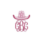 Western Monogram Frame Machine Embroidery Design, 3 Sizes, PES DST JEF++ Digital Instant Download