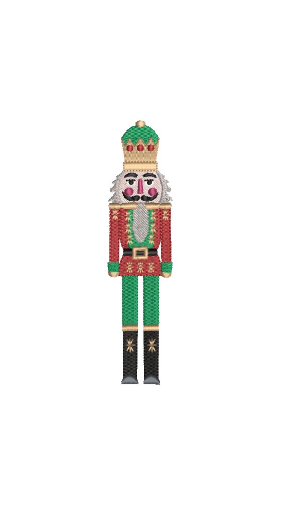 Nutcracker King 3 Sizes Machine Embroidery Design PES DST JEF Included In Digital Instant Download