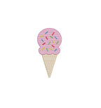 Ice Cream Cone Sprinkles Sketch Style, Machine Embroidery Design, 4 Sizes, PES DST JEF Incl Digital Instant Download