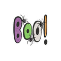 Halloween Boo & Spider Motif, Machine Embroidery Design, 3 Sizes, PES DST JEF Incl Digital Instant Download