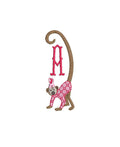 Chinoiserie Monkey Chic Machine Embroidery Design, 2 Sizes, PES DST JEF Incl Digital Instant Download