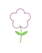 Flower Monogram Frame Machine Embroidery Design: Preppy Floral (Digital Instant Download) PES DST JEF+++