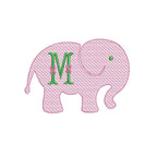 Baby Elephant Sketch Design 3 Sizes Classic Preppy Machine Embroidery Design PES DST JEF Digital Download