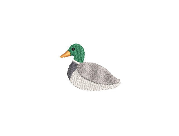Mallard Duck Single Machine Embroidery Design, 5 Sizes, PES DST JEF Incl Digital Instant Download