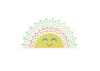 Sun & Fringed Rainbow Rays Sketch and Fill Machine Embroidery Designs 4 Sizes PES DST JEF Incl Digital Instant Download