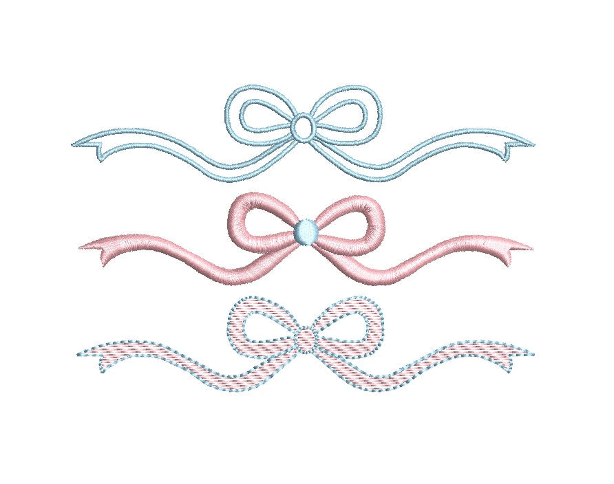 Bow Heirloom Frame Bundle, Three Designs Five Options, for Machine Embroidery, 3 Sizes PES DST JEF++ Incl Digital Instant Download