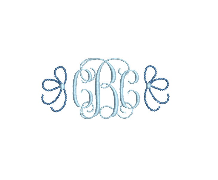 Pretty Side Bow Pearl Knots 4 Sizes Machine Embroidery Design PES DST JEF+++ Incl Digital Instant Download