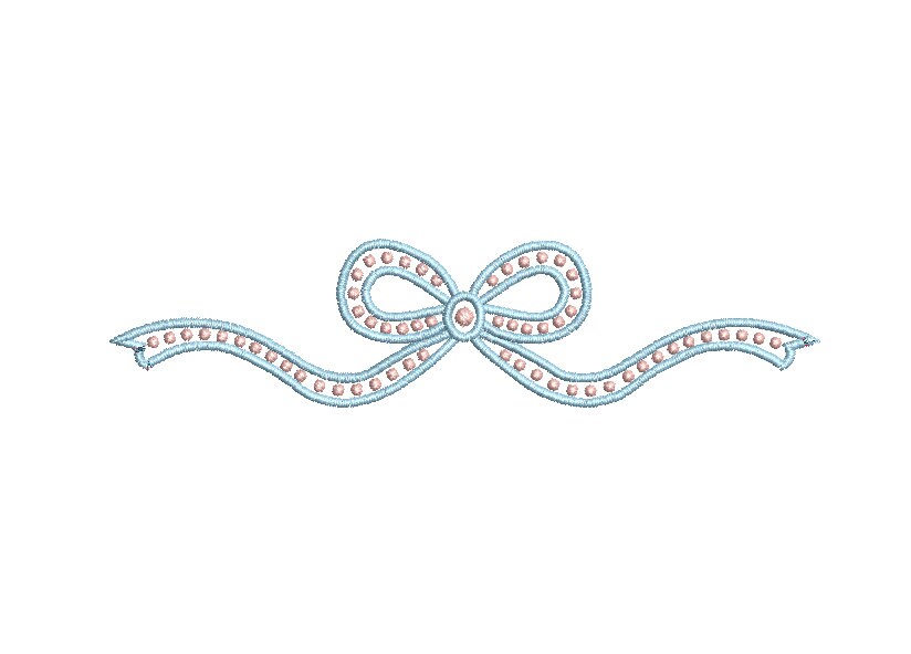Bow with Pearl Knots, 3 Sizes PES DST JEF++ Incl Digital Instant Download