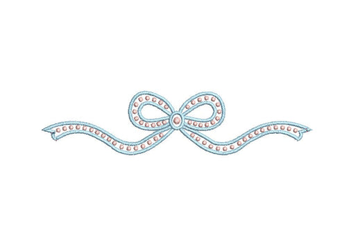 Bow with Pearl Knots, 3 Sizes PES DST JEF++ Incl Digital Instant Download