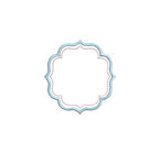 Preppy Double Frame Monogram Machine Embroidery Design, 7 Sizes, PES DST JEF Incl Digital Instant Download