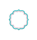 Preppy Double Frame Monogram Machine Embroidery Design, 7 Sizes, PES DST JEF Incl Digital Instant Download