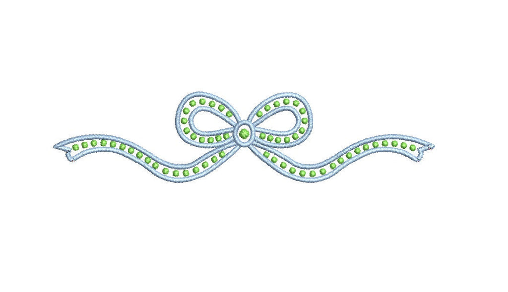 Bow with Pearl Knots, 3 Sizes PES DST JEF++ Incl Digital Instant Download