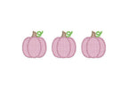 Pumpkin Pearl Knot Beaded Trio Sketch Filled & Outline Options Machine Embroidery Designs 4 Sizes PES DST JEF++ Digital Instant Download