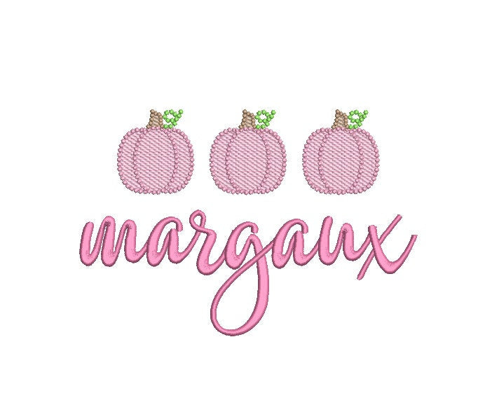 Pumpkin Pearl Knot Beaded Trio Sketch Filled & Outline Options Machine Embroidery Designs 4 Sizes PES DST JEF++ Digital Instant Download