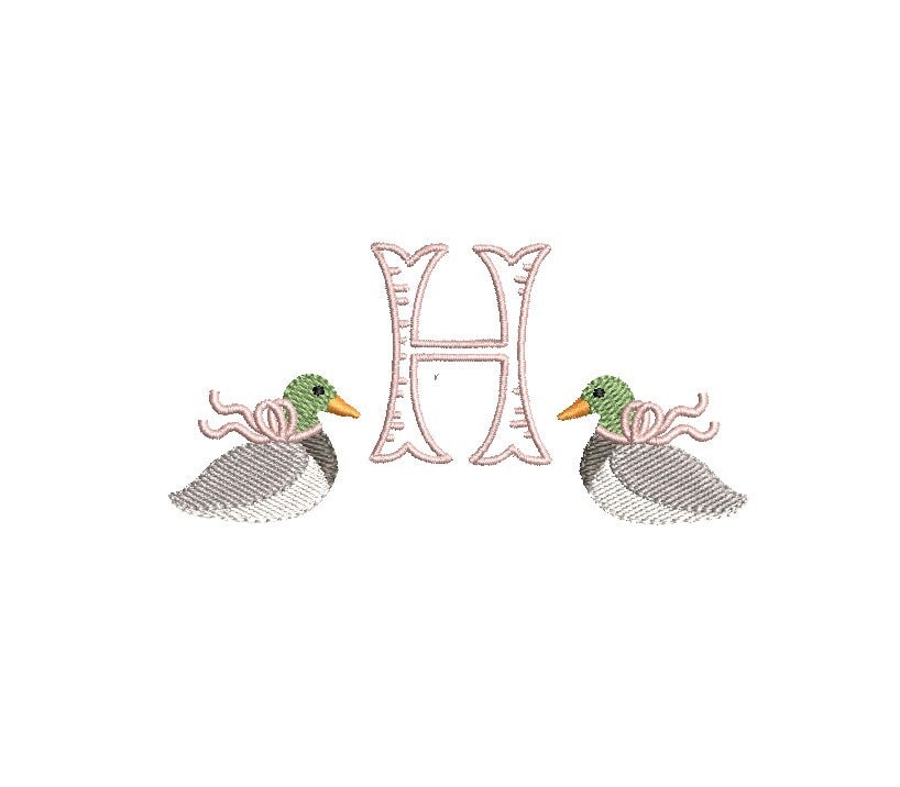 Mallard Girl Single Duck Machine Embroidery Design 4 Sizes PES DST JEF Incl Digital Instant Download
