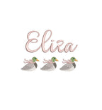 Mallard Girl with Bow Trio Duck Machine Embroidery Design 3 Sizes PES DST JEF Incl Digital Instant Download