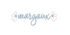 Floral Side Bow Stem Stitch Embroidery Design, PES DST JEF++ Digital Download