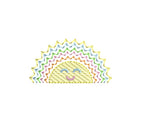 Sun & Fringed Rainbow Rays Sketch and Fill Machine Embroidery Designs 4 Sizes PES DST JEF Incl Digital Instant Download
