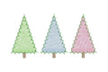 Sketch Christmas Tree Design Large Fringe Zig Zag Edge 4 Sizes Classic Machine Embroidery Design PES DST JEF Included In Digital Download