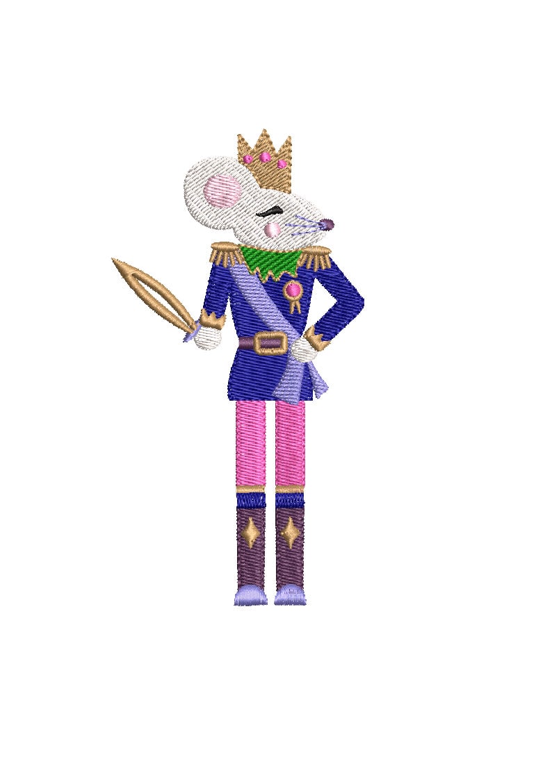 Nutcracker Mouse Rat King Machine Embroidery Design 3 Sizes PES DST JEF++