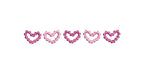 Pearl Beaded Frame of 5 hearts Bundle 5 Sizes 3 Color Combo Choices Machine Embroidery Design PES DST JEF Incl Digital Instant Download