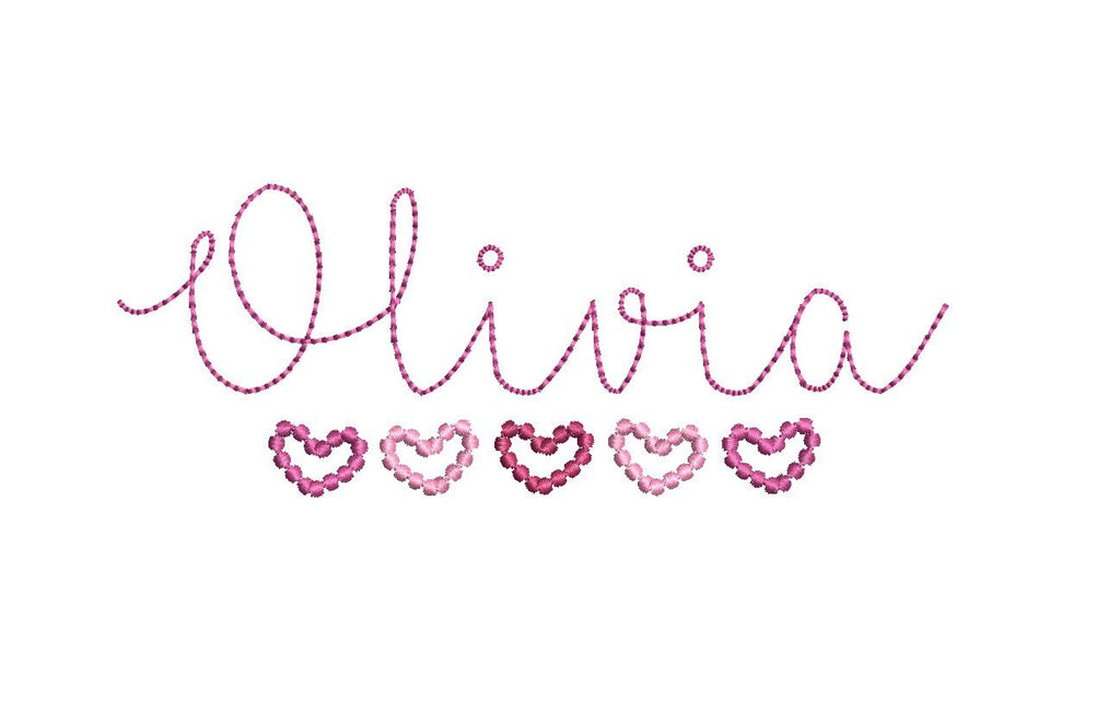 Pearl Beaded Frame of 5 hearts Bundle 5 Sizes 3 Color Combo Choices Machine Embroidery Design PES DST JEF Incl Digital Instant Download